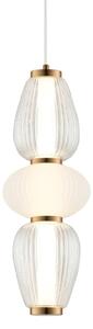 Lampadario LED sospeso con cavo SHINY LED/17W/230V bianco/oro