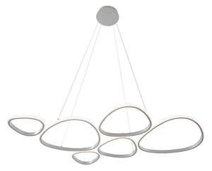 Lampadario a sospensione su cavo HELIX LED/61W/230V, argento