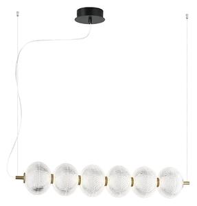 Lampadario LED a cavo PELLUCID LED/23W/230V oro/trasparente