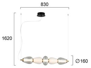 Lampadario LED su cavo SHINY LED/23W/230V bianco/oro