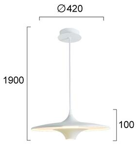 Lampadario LED a cavo RENE LED/19W/230V IRC 90 bianco
