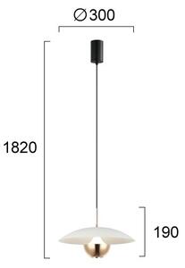 Lampadario LED sospeso con cavo VALIA LED/9W/230V bianco/oro