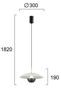Lampadario LED a sospensione su cavo VALIA LED/9W/230V grigio/nero
