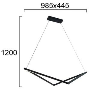 Lampadario LED su cavo ISLA LED/32W/230V nero