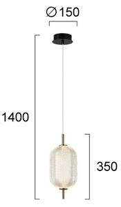 Lampadario LED sospeso a cavo PELLUCID LED/11W/230V oro/trasparente