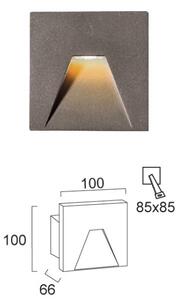 LED Lampada da incasso per esterni SPACE LED/4W/230V IP65 grigio