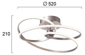 Lampadario LED a plafone CORT LED/40W/230V, argento