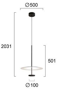 Lampadario LED sospeso su cavo ROSS LED/13W/230V nero/bianco
