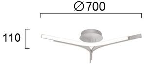 Plafoniera LED ALTA LED/30W/230V argento