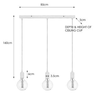 Markslöjd 106336 - Lampadario a sospensione con filo SKY 3xE27/60W/230V