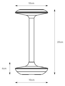 Markslöjd 108917-LED Dimmerabile ricaricabile lampada PETIT 2W/1800 mAh 2200/2700/3000K IP44 grigio
