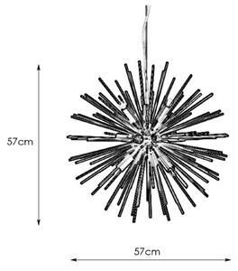 Markslöjd 108048 - Lampadario su filo SOLEIL 9xE14/20W/230V nero