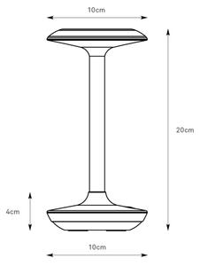Markslöjd 108918-LED Dimmerabile ricaricabile lampada PETIT 2W/1800mAh 2200/2700/3000K IP44 nero