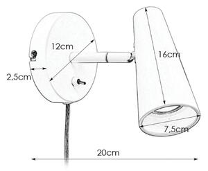 Markslöjd 108199 - Luce Spot da parete CREST 1xGU10/7W/230V bianco