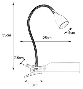 Markslöjd 106091 - Lampada da tavolo LED con morsetto TULIP LED/3W/230V bianca