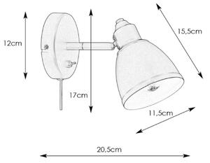 Markslöjd 108714 - Applique STORY 1xE14/40W/230V ottone