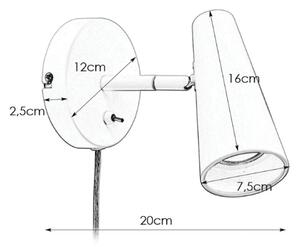 Markslöjd 108200 - Luce Spot da parete CREST 1xGU10/7W/230V nero