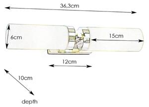 Markslöjd 234844, 450712 - Lampada da bagno STELLA 2xE14/40W/230V IP44