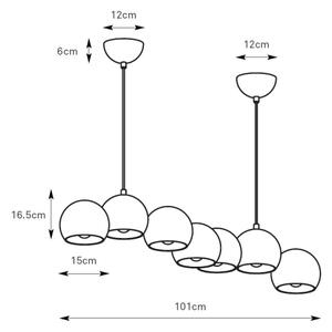 Markslöjd 109168 - Lampadario sospeso con cavo CUPOLO 7xE14/40W/230V cromo lucido