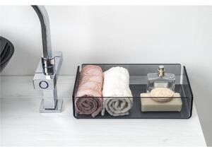 Contenitore da Bagno In Plexiglass BEAUTY TOILET big Dimensioni 27x17x h 6 cm - peso 0.3 kg ideale per tenere in ordine il tuo bagno Colore Fume