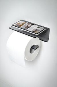 Portarotolo da Bagno In Plexiglass CLIO TOILET STAND Dimensioni 16x11x h 6,5 cm - peso 0.3 kg Colore Grigio Fume