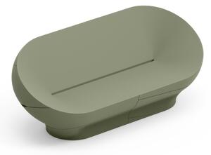 Sofa Struttura Leggera e Robusta di Design VERA Dimensioni 200x91x h 80 cm -peso 35 kg richiama la grazia di un giardino zen colore Agata