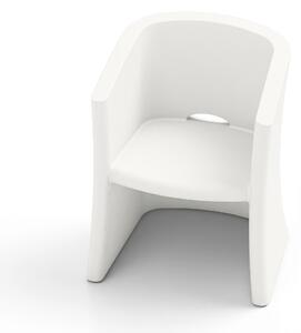 Poltrona Struttura Leggera e Robusta di Design BREEZE Dimensioni 100x91x h 80 cm -peso 10 kg seduta ampia e confortevoli colore bianco Perla
