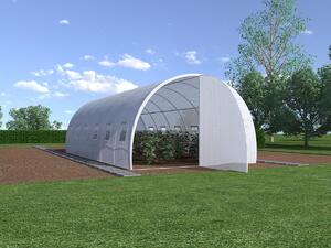 Serra a tunnel con struttura e porta da 18 m² L600 x l300 x H200 cm in Acciaio galvanizzato - ALOCASIA
