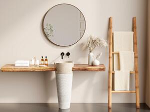 Lavabo su piedistallo in marmo LANTA - Panna