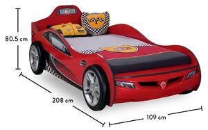 Coupe Auto letto macchina per bambini - (90x190 Cm) - Rosso