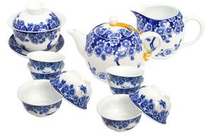 Set in porcellana blu e bianco 11 pz