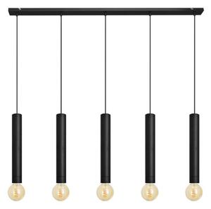 Lampadario a sospensione con filo TUBA 5xE27/60W/230V nero