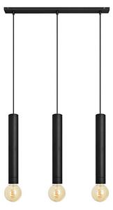 Lampadario a sospensione con filo TUBA 3xE27/15W/230V nero