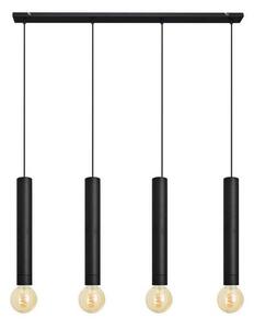 Lampadario a sospensione con filo TUBA 4xE27/15W/230V nero