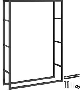 Tectake portalegna tuby, per interni ed esterni, 100,5x25x150cm - nero