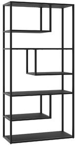 TecTake GmbH 405379 scaffale a colonna venda con 6 scomparti, estetica industriale, 85x35x188 cm - nero