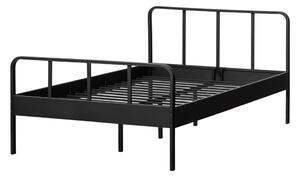 Letto singolo in metallo nero con griglia 120x200 cm Mees - WOOOD