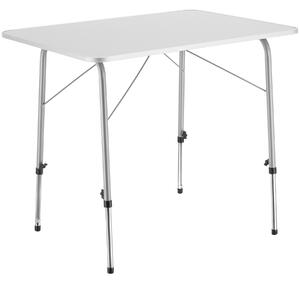 Tectake tavolo da campeggio regolabile in altezza 80x60x68 cm - grigio