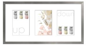 Cornice grigia per 3 foto, 46 x 23 cm Sanremo - Styler