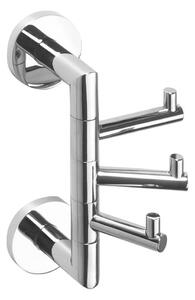 Porta asciugamani a parete in ottone argento lucido X-Round - Sapho