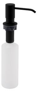 Dispenser di sapone in plastica nero opaco 350 ml - Sapho
