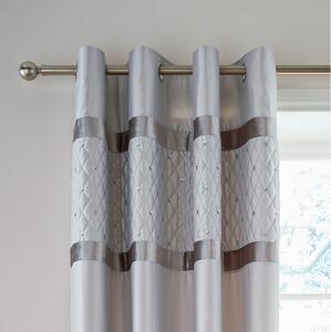 Tende grigie in set da 2 168x229 cm Sequin Cluster - Catherine Lansfield