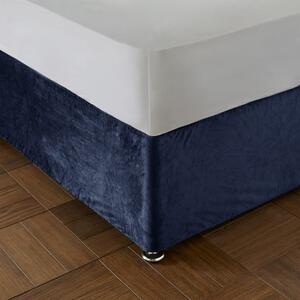 Coprirete in velluto blu elasticizzato 152x198 cm Kingsley - Catherine Lansfield