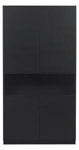 Armadio modulare nero in legno di pino 110x210 cm Finca - WOOOD