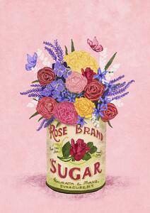Illustrazione Flowers In a vintage Can, Raissa Oltmanns, (30 x 40 cm)