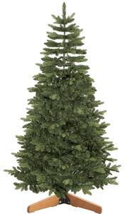 Albero di Natale Artificiale Ø130x210 cm con 1161 Rami e Base Pieghevole in Legno e Metallo Verde
