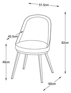 Sedia da pranzo grigia Gain - Unique Furniture