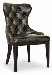 Sedia Cosmo in Pelle Primo Fiore Premium - Struttura Legno Massello - Design Iconico