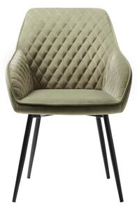 Sedia da pranzo in velluto kaki Milton - Unique Furniture