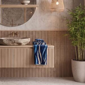 Asciugamano Con Ospite 40X60 60X100 Gorio BLU Spugna Caleffi